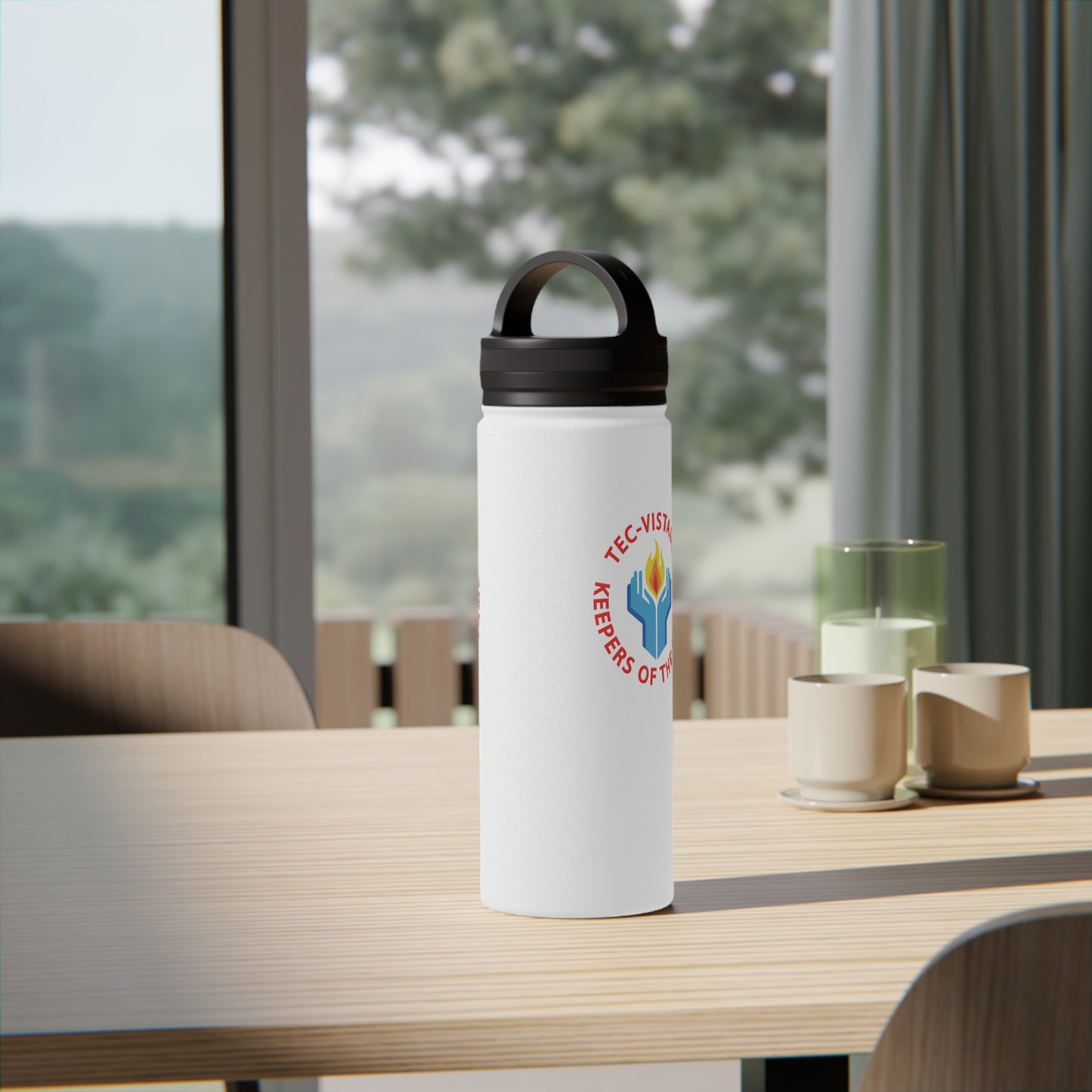 Stainless Steel Water Bottle, Handle Lid